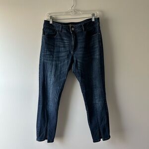 DL1961 dark wash skinny leg Florence cropped jeans